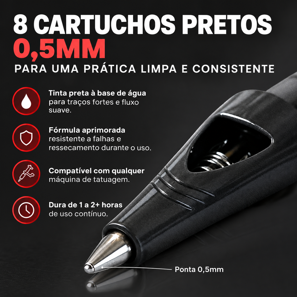 Kit de Tattoo Profissional - Livro + Caneta + Cartucho