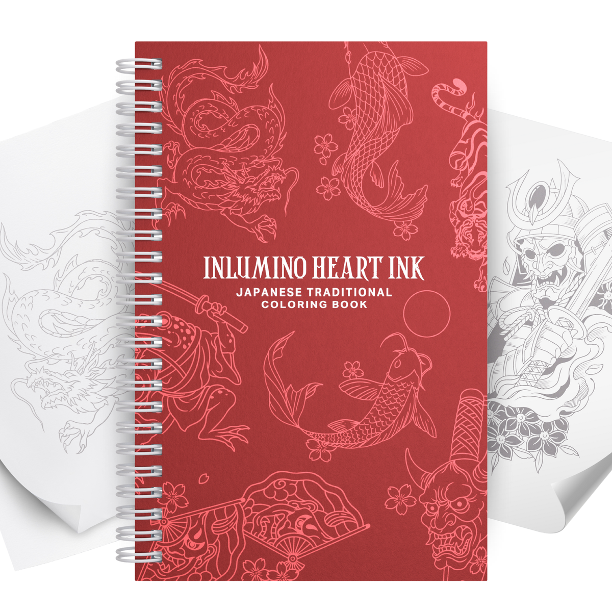 Livro de Colorir de Tatuagem Tradicional Japonesa