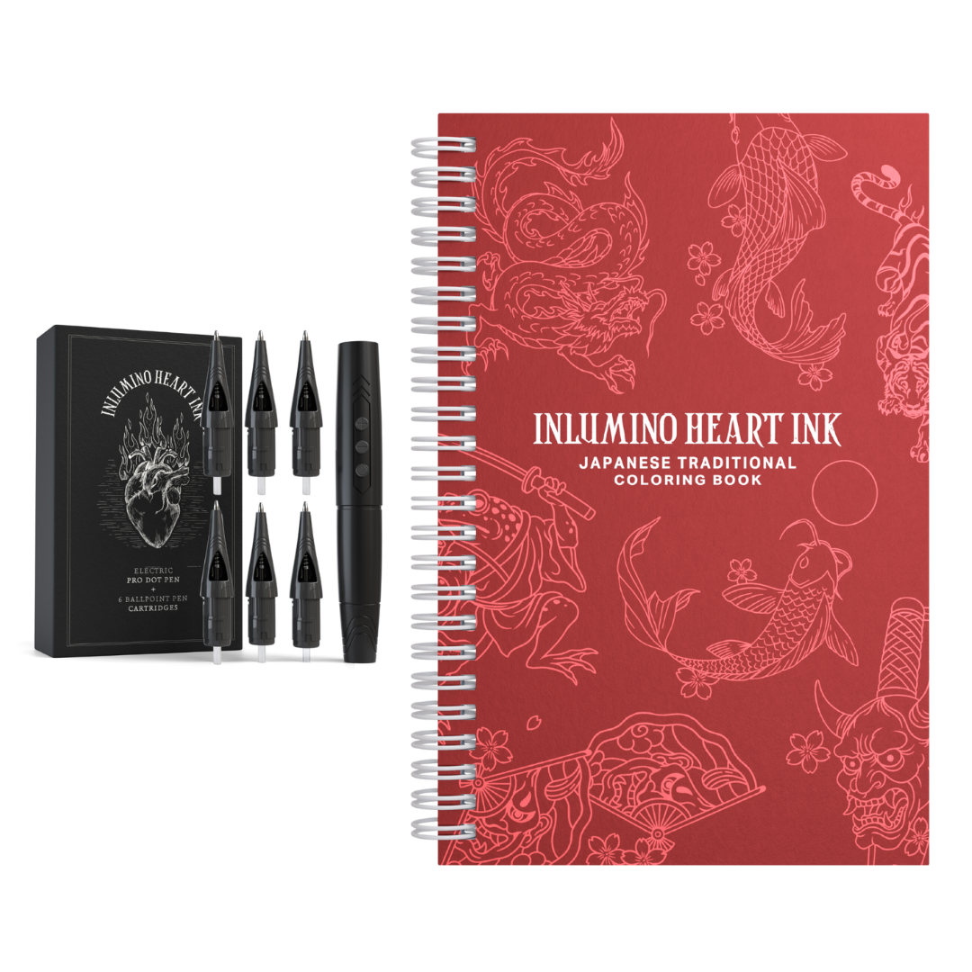 Kit de Tattoo Profissional - Livro + Caneta + Cartucho